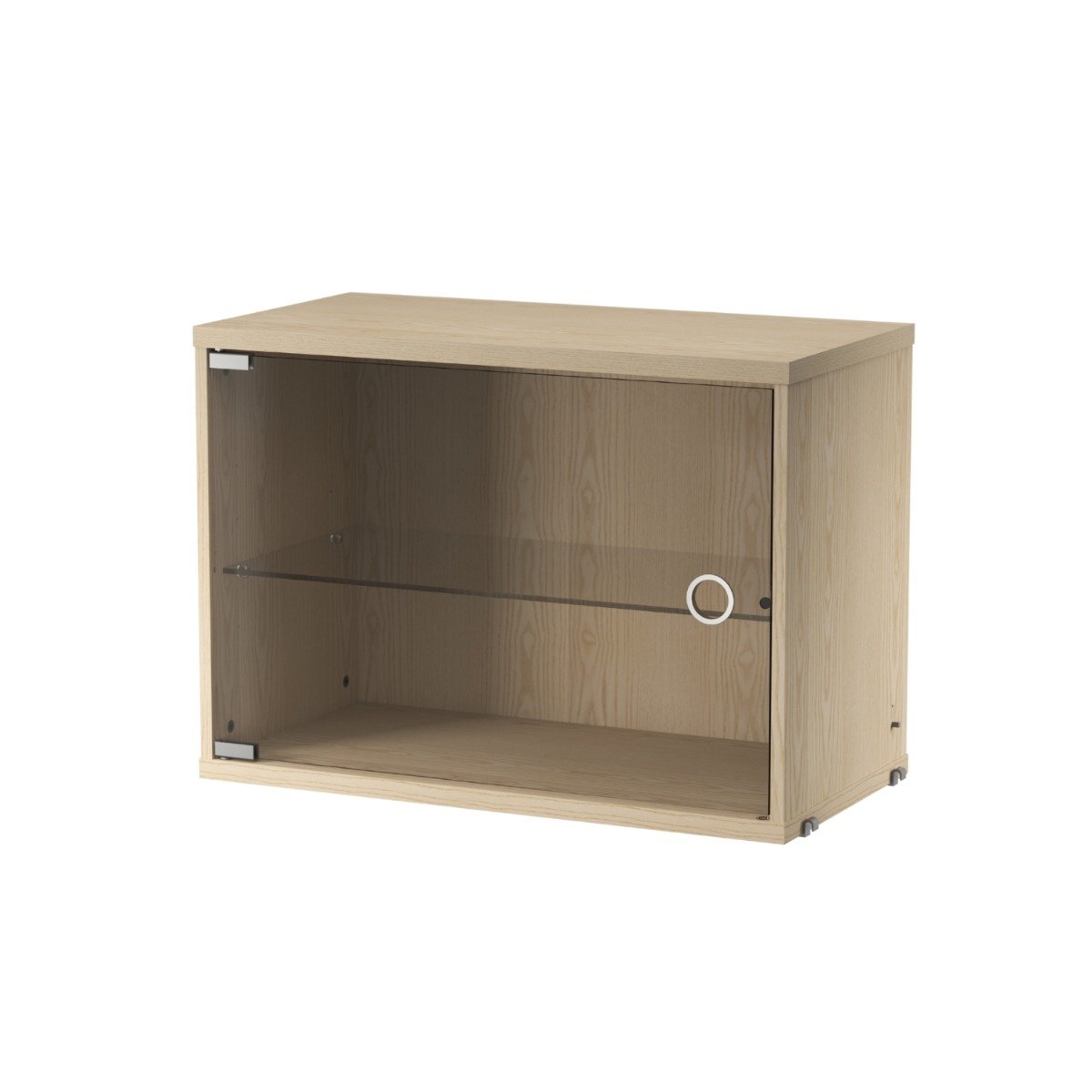 Skåp med glasdörr 58x30 Ask