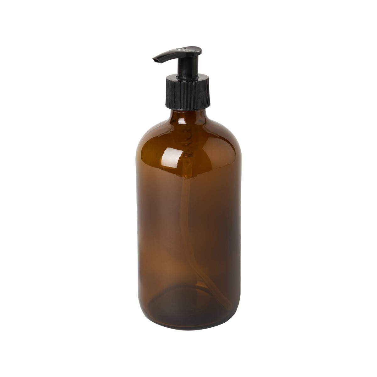 Glasflaska med pump