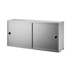 Kaappi liukuovilla 78x20x37 harmaa