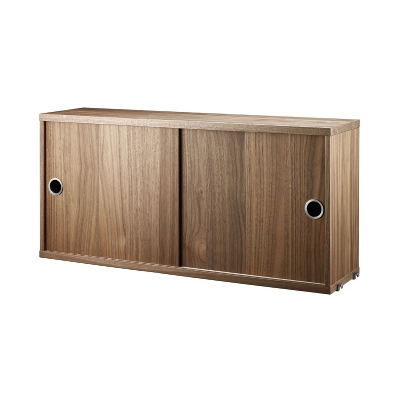 Cabinet with sliding doors 78x20x37 walnut