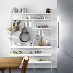 Metallhyllplan Låg 58x30 vit