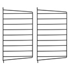 Wandregal 50x30 2er-Set schwarz