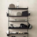 Metallregalboden, niedrig, 78x20, schwarz