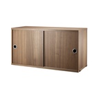 Schrank mit Schiebetüren 78x30x42 Nussbaum