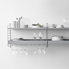 Metallregalboden, niedrig, 58x30, beige