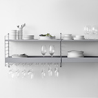 Metallhyllplan Låg 78x30 beige