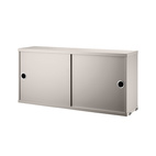 Skåp m skjutdörrar 78x20x37 beige
