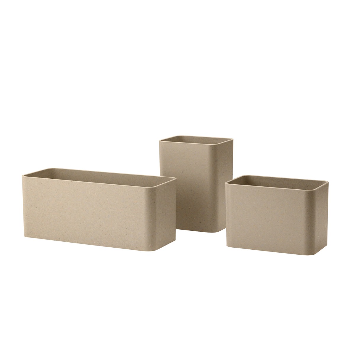 Organizers Set med 3 Biokomposit Beige
