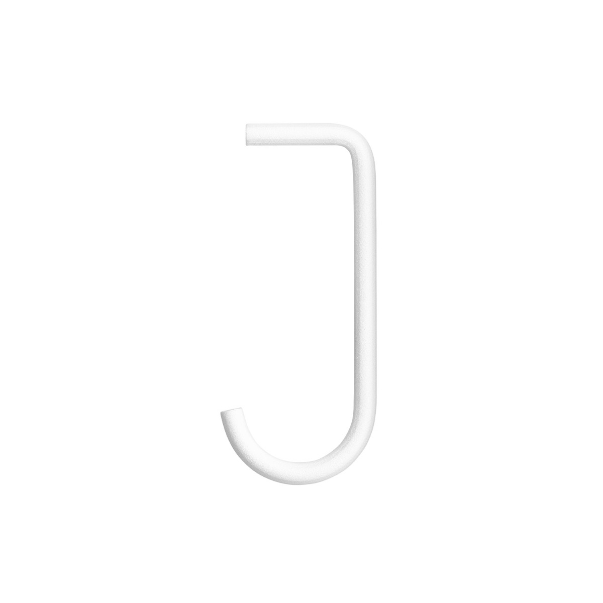 J-Haken 5er-Set, pulverbeschichteter Stahl, Weiß