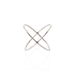 Krysset ring i sølv 16–17 mm