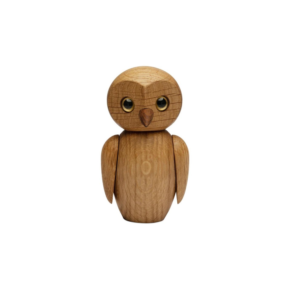 Holzfigur Clever Eule 10 cm Eiche