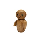 Holzfigur Clever Eule 10 cm Eiche
