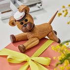 Trefigur Happy Dog 13,5 cm Eik