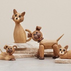 Trefigur Happy Dog 13,5 cm Eik