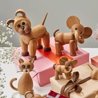 Trefigur Happy Dog 13,5 cm Eik