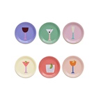 Glasunderlag Cocktails, 6 stk.