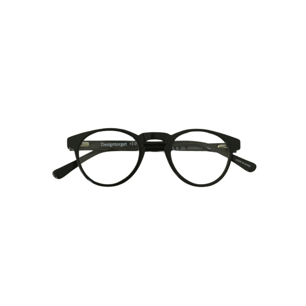 Lesebrille, rund, schwarz