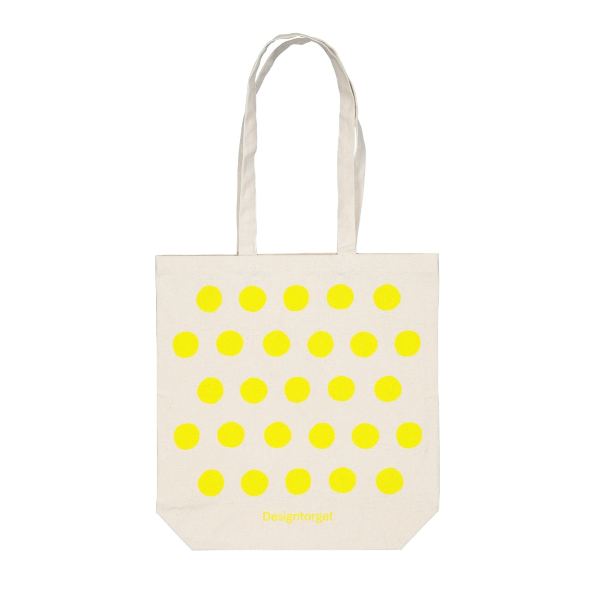 Designtorget Yellow Polka Dot Tote Bag