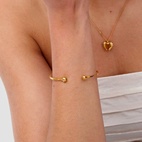 Armband Strict Plain Ball Guld -