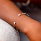 Armband Strict Plain Ball Silver -