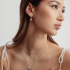 Örhängen Treasure Pearl Hoops Silver