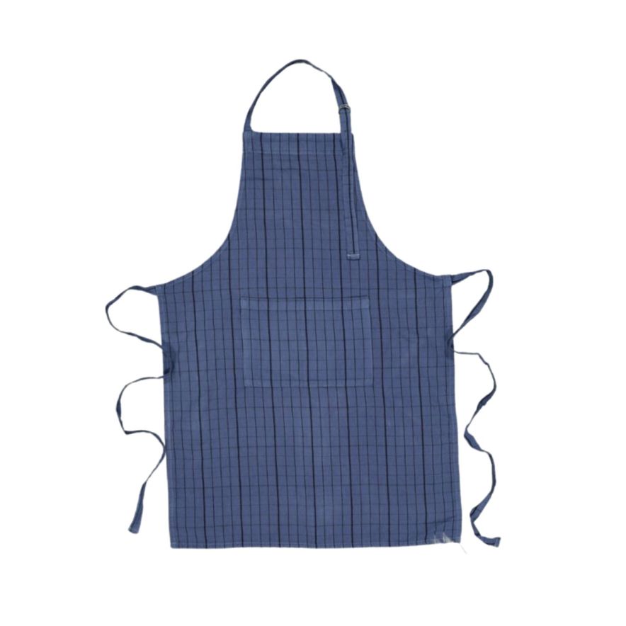 Förkläde Rutan 70x90 cm Indigo