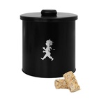 Round Storage Jar, Black