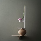 Ljusstake Museum 40x15x13cm Vit