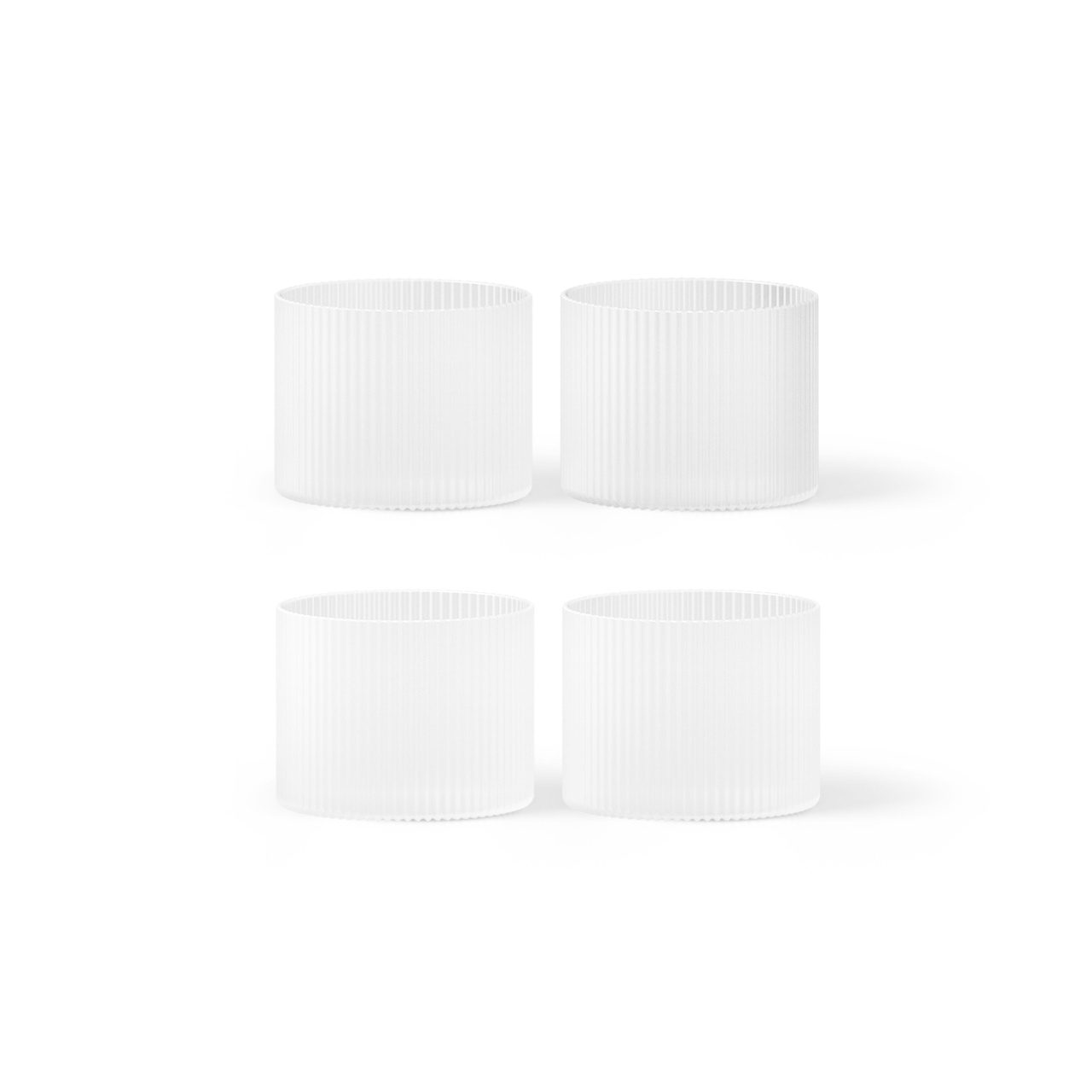 Låga glas Ripple 4-P Frostad