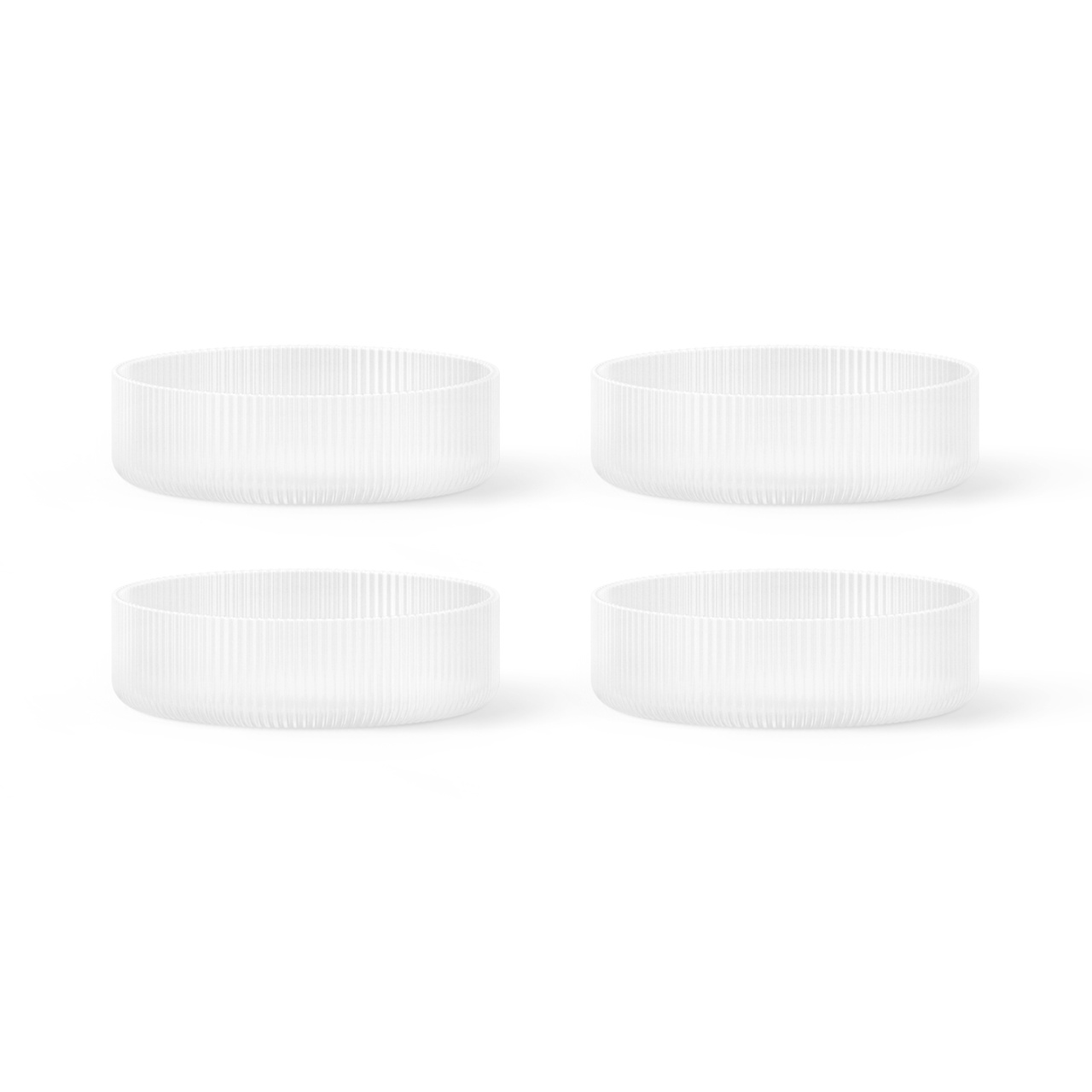 Skåle Ripple 4 stk. Frostet