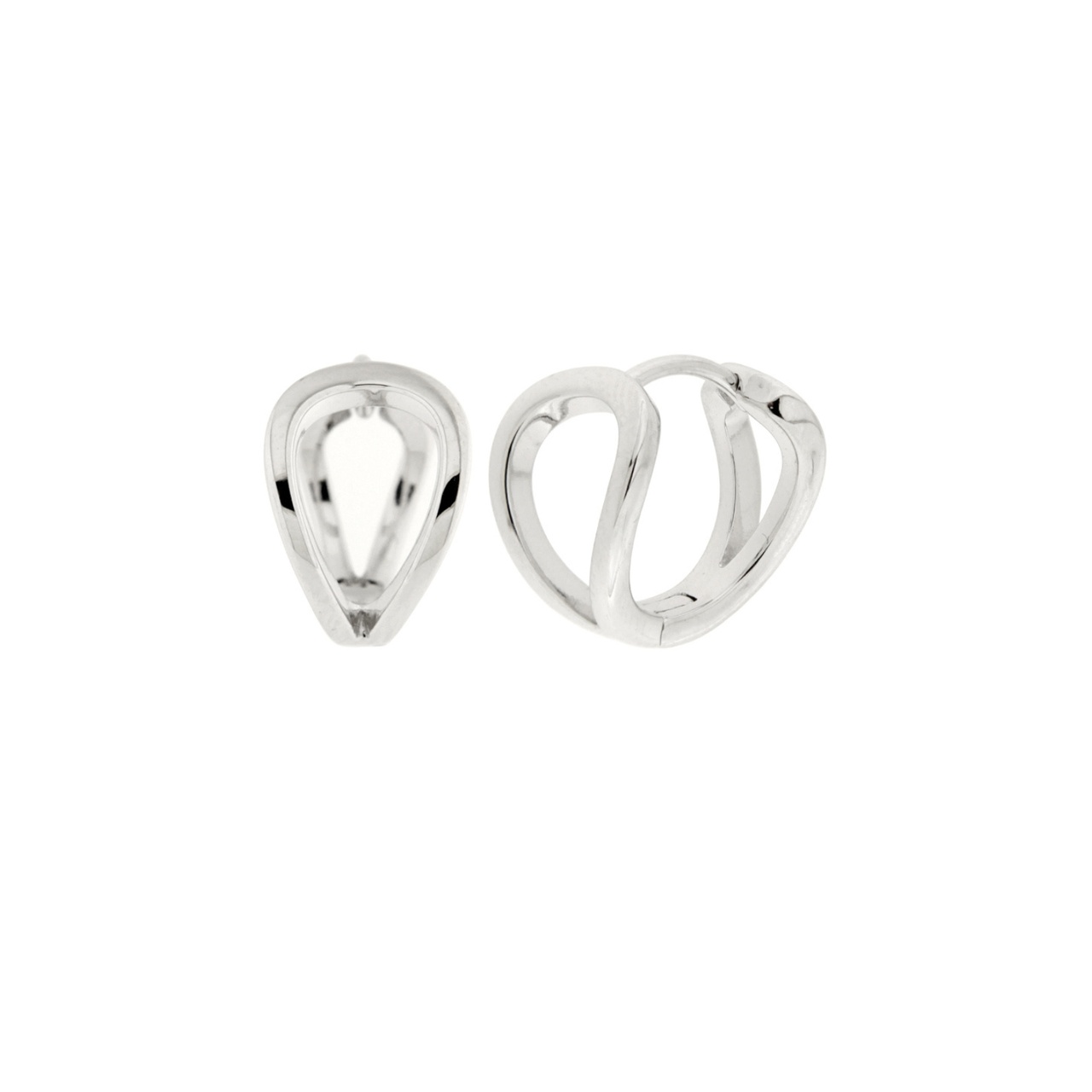 Ohrringe Drop Loop Silber