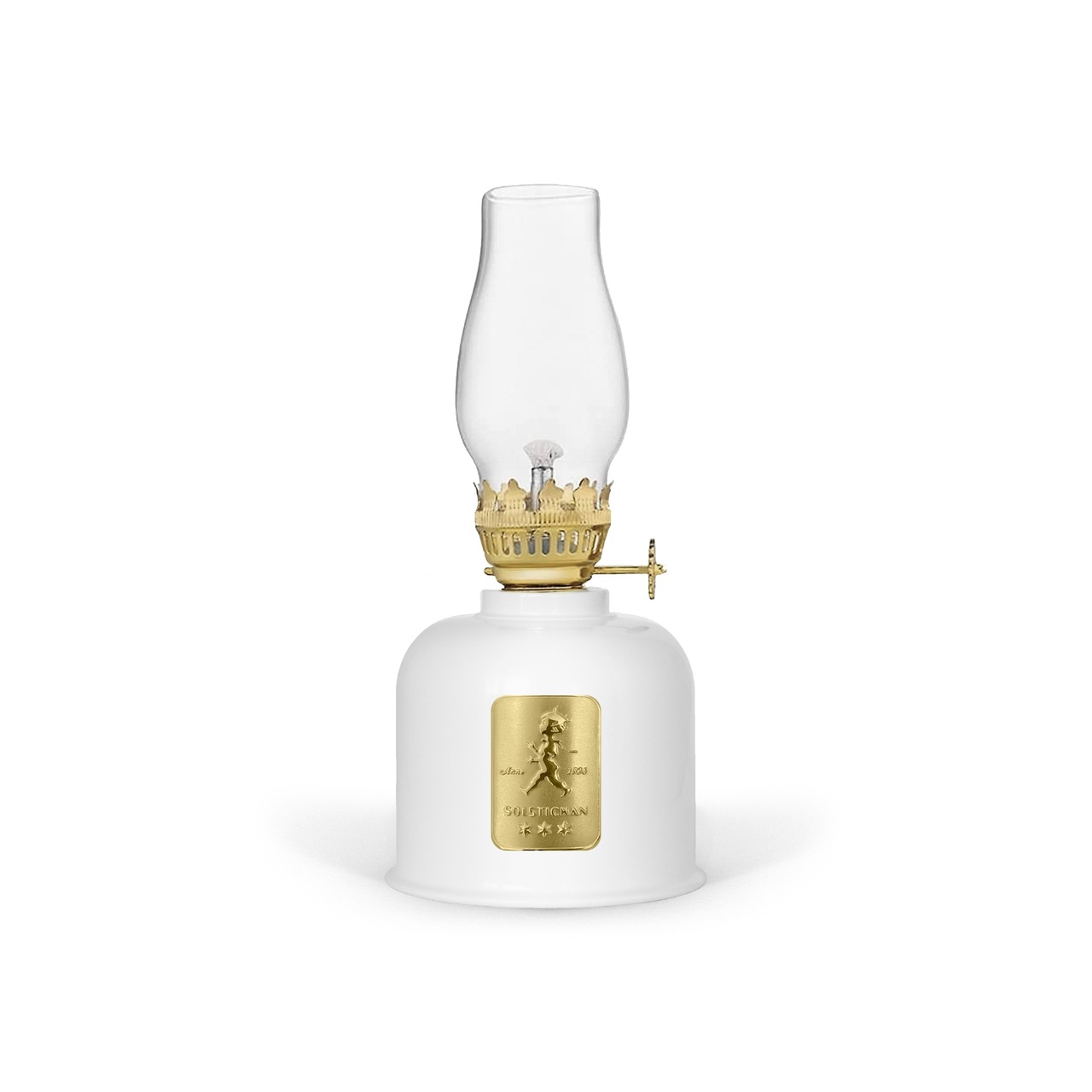 Fotogenlampa Vit/guld