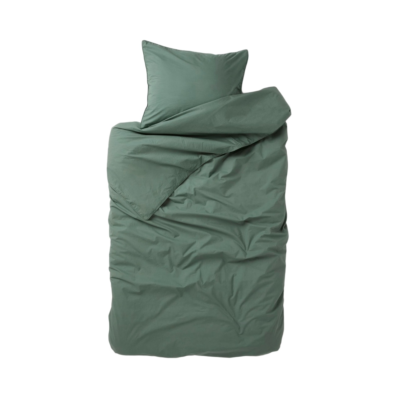 Vide Percale -vuodevaatteet 150x210 cm, tummanvihreä