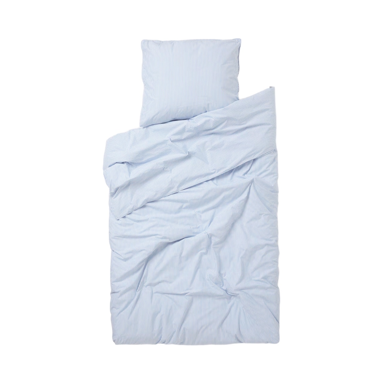 Sengetøjssæt Vide Percale 150x210 cm Blå/Hvid