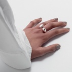Ring Bolded Drops Silver