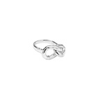 Ring Bolded Hammered Links Silver