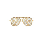 DRMZ Rhinestone Glasses Silver