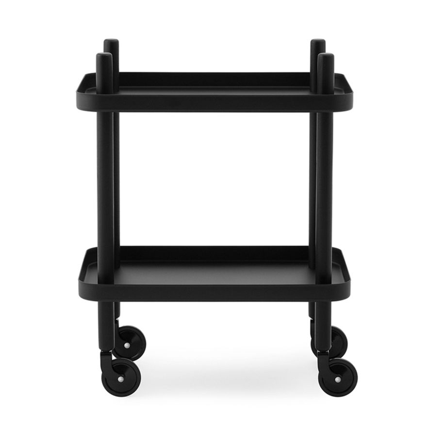Block Serving Cart, Black/Black