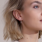 Örhängen Peak Hoops Mini Stål