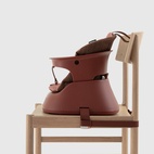 Bärbar barnstol Hannie Mahogany Red