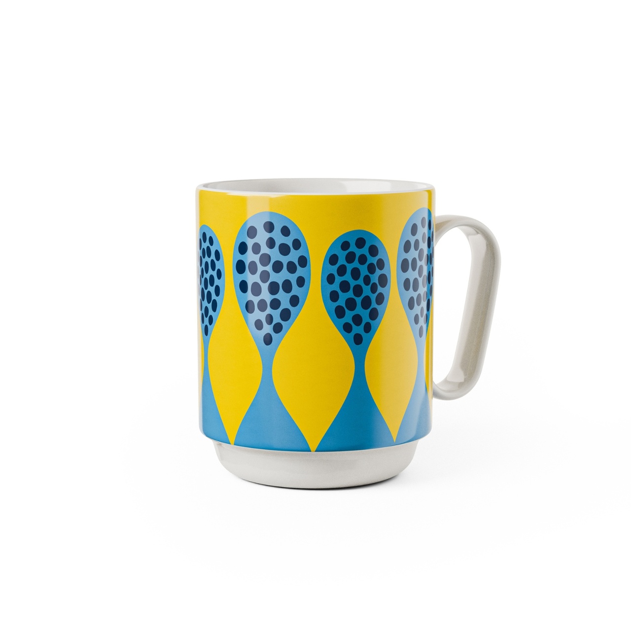 Mugg Birds 1967 Nr.5 Blå/gul