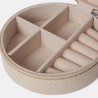 Smyckesskrin Jackie rund beige