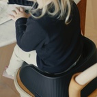 Bærbar barnestol Hannie Charcoal Black