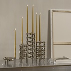 Kerzenständer Stoff Nagel 3er-Pack Chrom