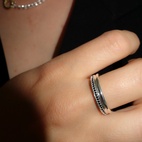 Ring Nano sølv/sort