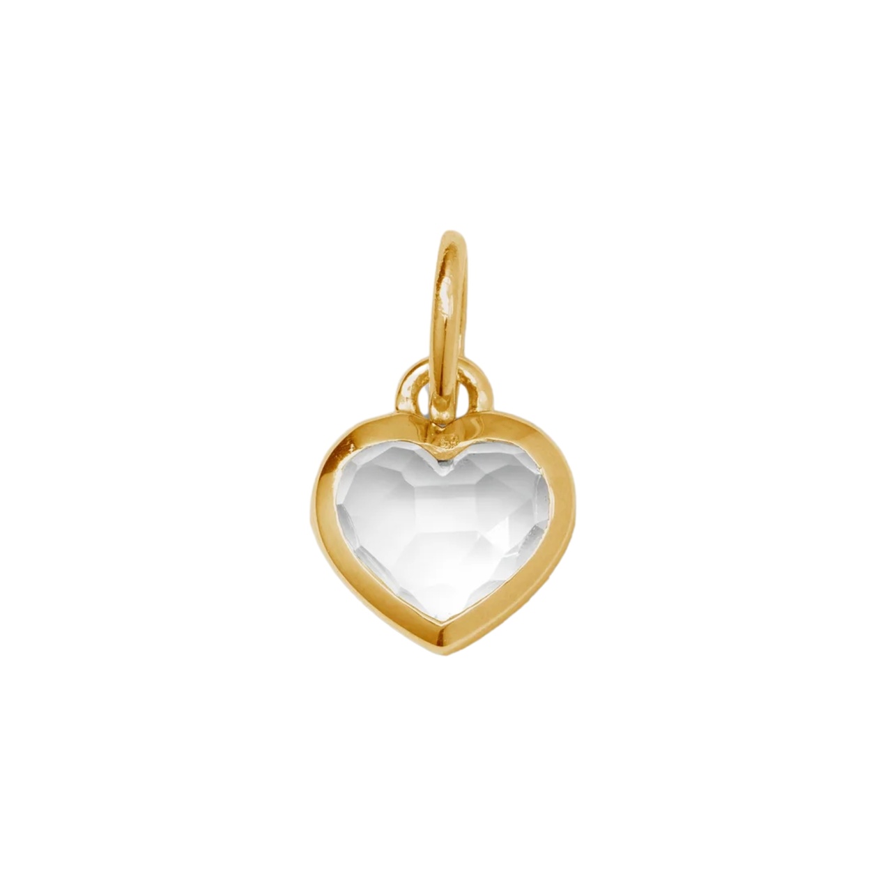 Berlock beloved heart Guld Klar