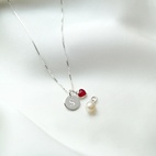 Berlock beloved heart Silver Rosa