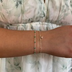 Armbånd Santa Monica Grøn sølv