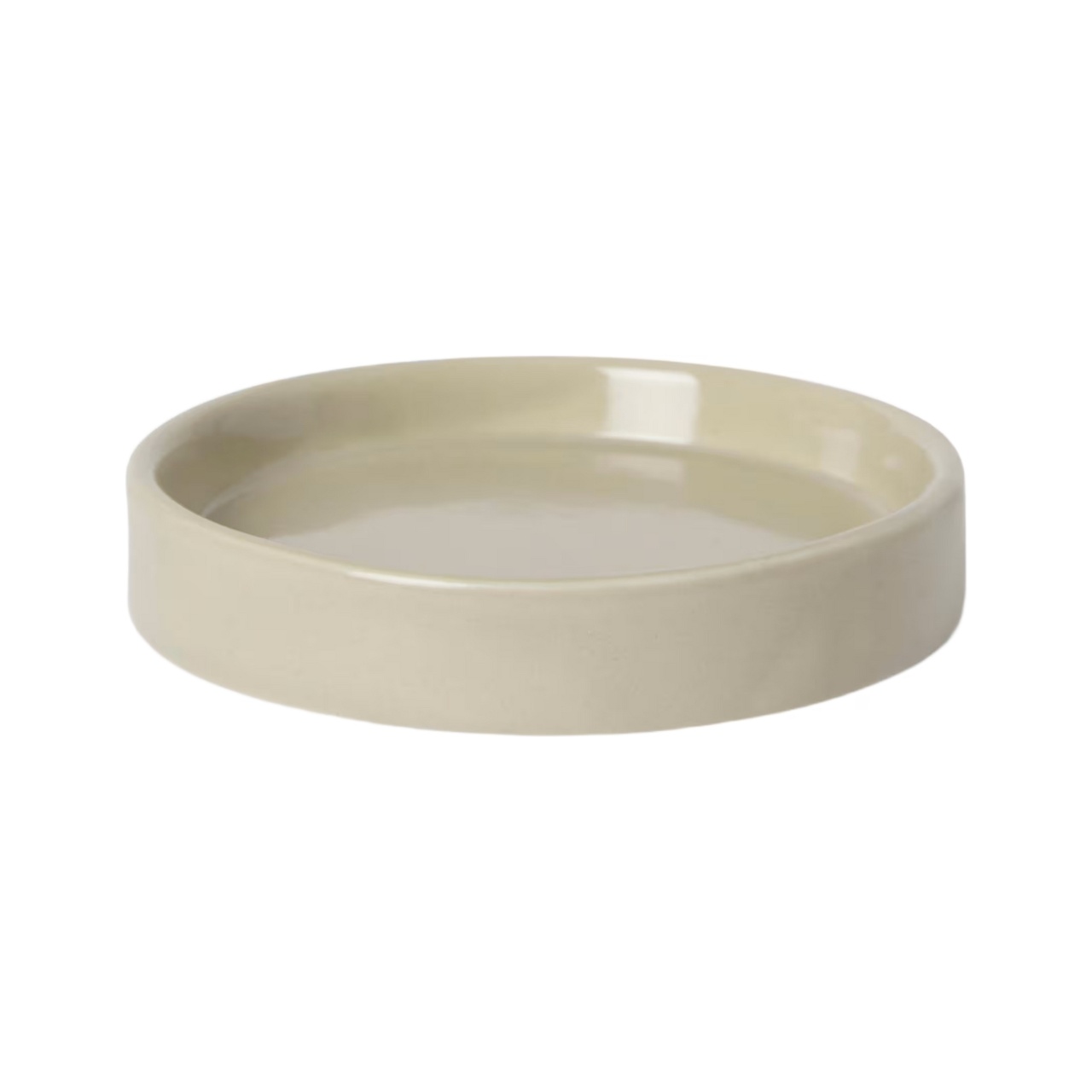 Kerzenteller Vega rund Beige