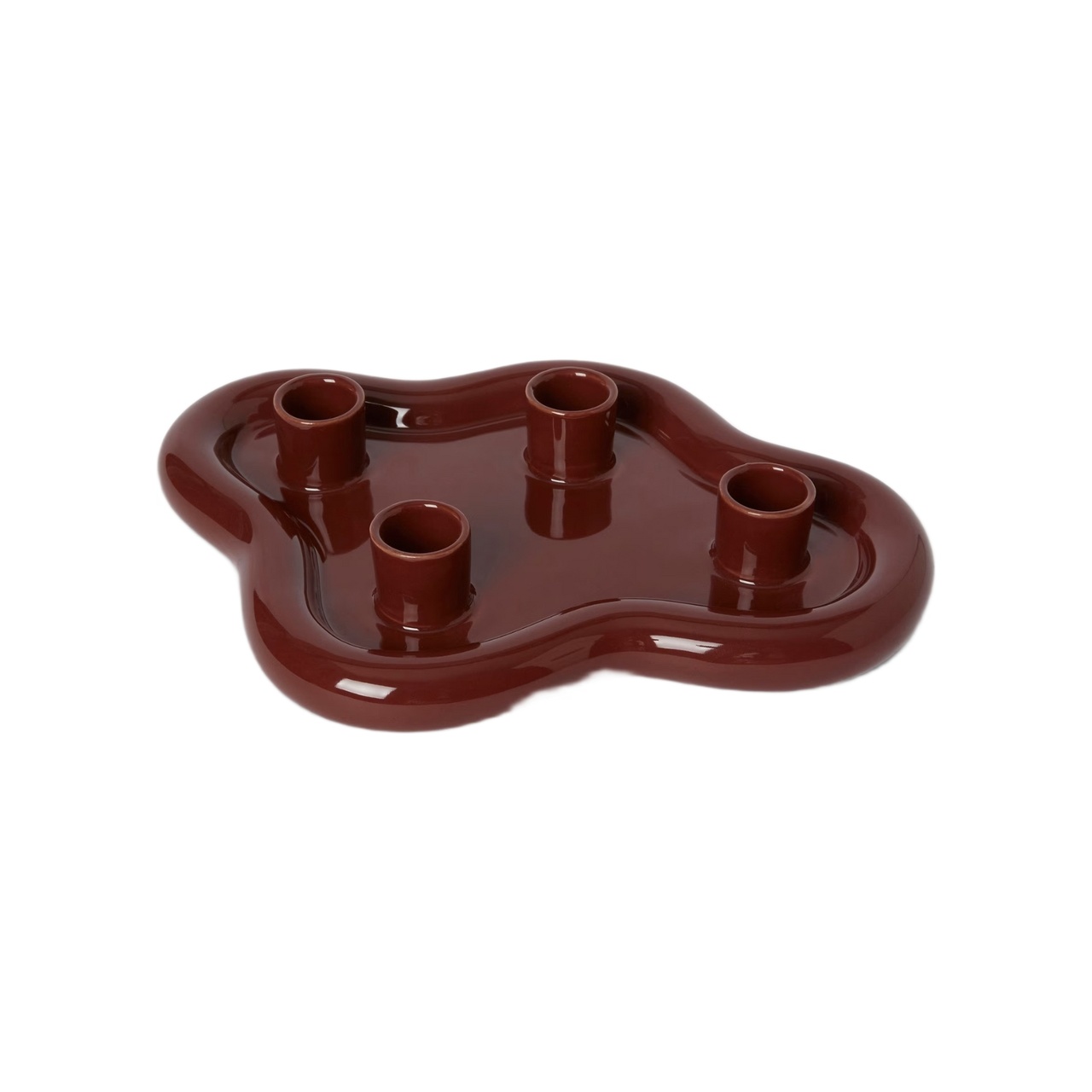 Ljusstake Blobby Mörk röd